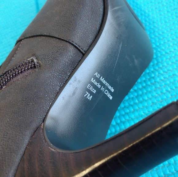 Alfani Eliza Zip up Knee-High Pointed Heel Boots Brown 7M - Picture 8 of 10